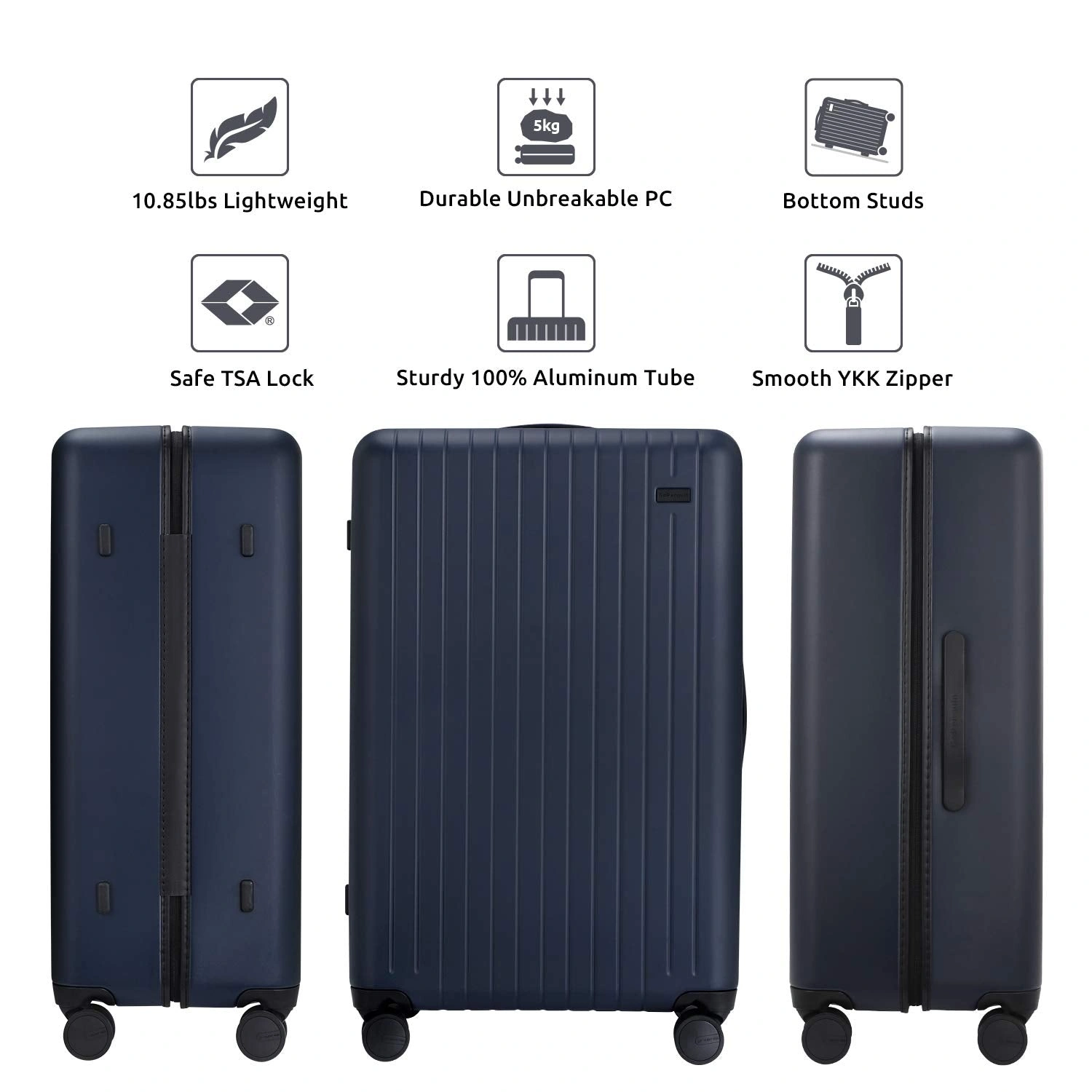 Stylish 24-26” Spinner Luggage – Vibrant Blue Travel Companion